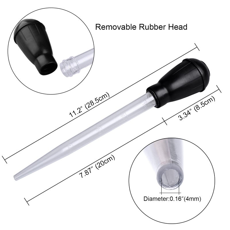 WEAVERBIRD Manual Fish Tank Water Changer Aquarium Dropper, 30ml Aquarium Clean Pipette Dropper, Fish Tank Cleaning Waste Remover, Aquarium Gravel Cleaning Straw, Black - Image 2